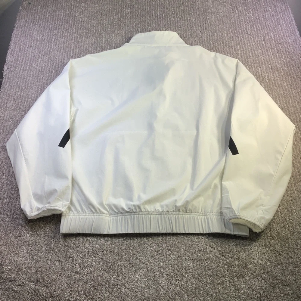 Adidas Z.N.E. Woven Track Top Mens White Black Full Zip Jacket‎ Size M NWT